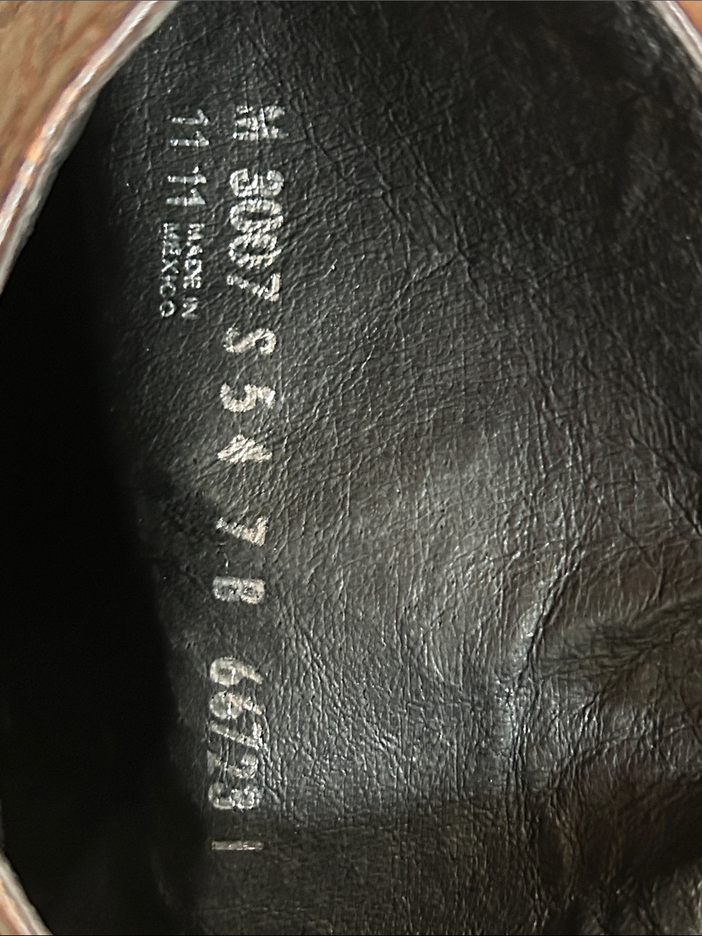 Lucchese Distressed Brown Leather Tall Zip Riding Boots - Picture 5 of 11